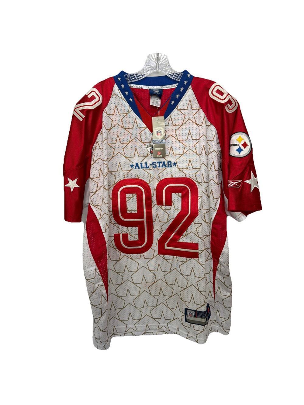#92 James Harrison 2009 Pro Bowl Jersey Pittsburgh Steelers Reebok Size 50